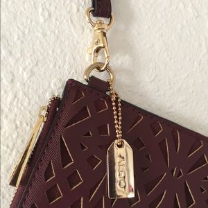 Burgundy/Oxblood Vegan Leather Aldo Clutch